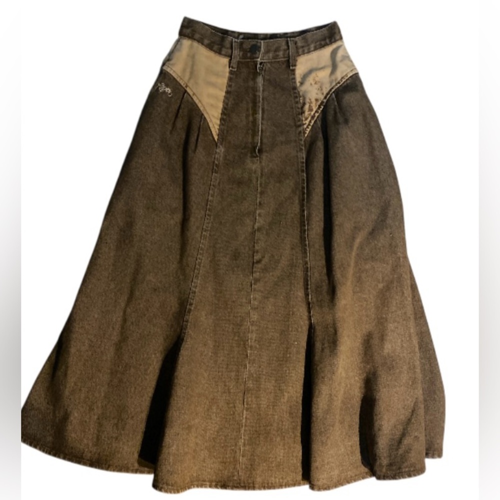 Roper Dark Brown A-Line Skirt